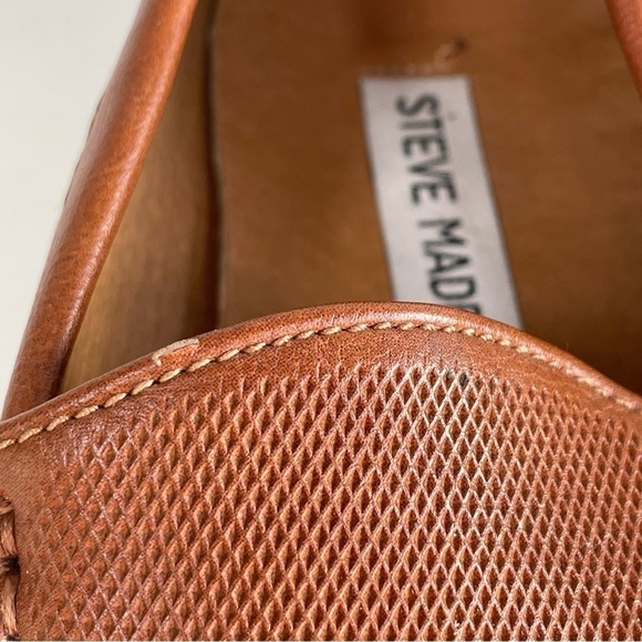 STEVE MADDEN Driving Loafer Tan Slip On Brown Shoes Girls Size 3 - Picture 6 of 10